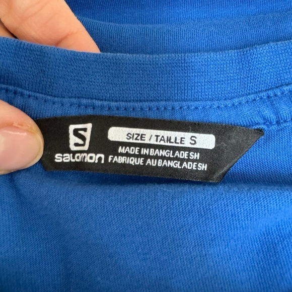 Men’s Salomon T shirt in royal blue with graphic logo - Picture 7 of 9